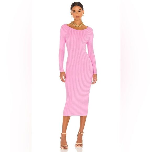 MORE TO COME Laura Open Back Dress in Pink - Picture 3 of 7